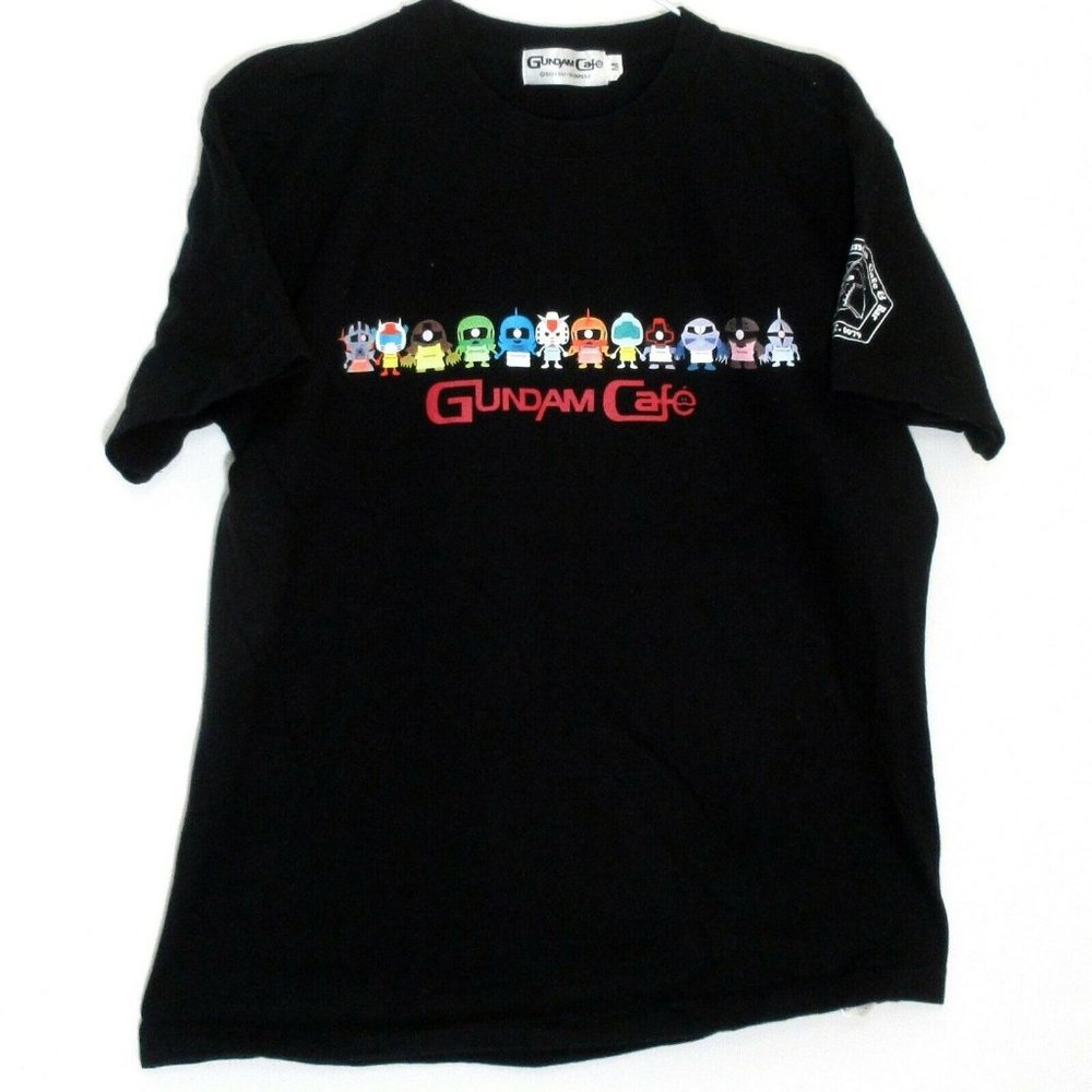 Gundam Café All Star Shirt Akihabara Sotsu Sunrise Men's T-Shirt Black Medium